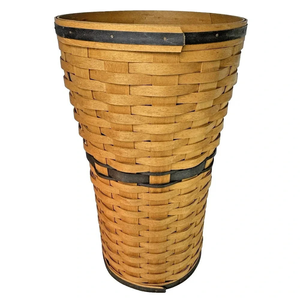 Longaberger JW Collection UMBRELLA BASKET with Fabric Liner Protector Box 1994
